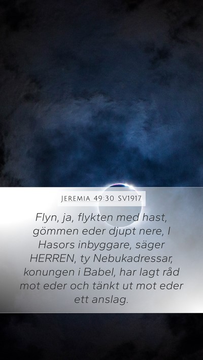 Jeremia 49:30 SV1917 Bible Verse Image