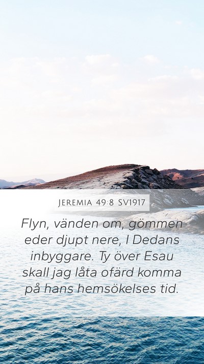 Jeremia 49:8 SV1917 Bible Verse Image