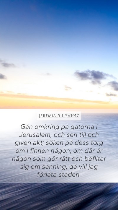 Jeremia 5:1 SV1917 Bible Verse Image