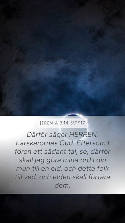 Jeremia 5:14 SV1917 Bible Verse Image