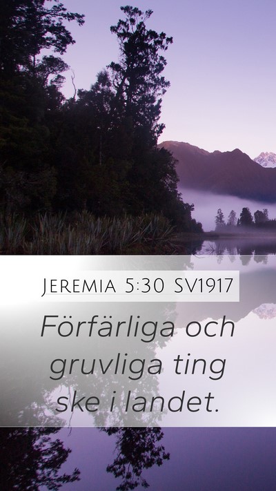 Jeremia 5:30 SV1917 Bible Verse Image