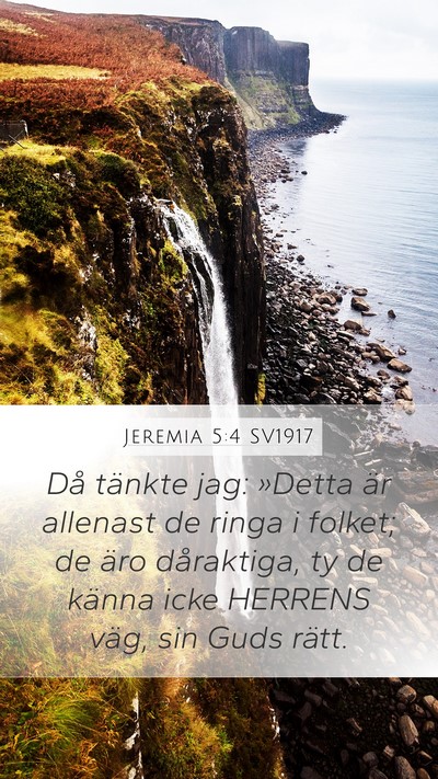 Jeremia 5:4 SV1917 Bible Verse Image
