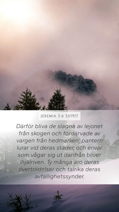 Jeremia 5:6 SV1917 Bible Verse Image