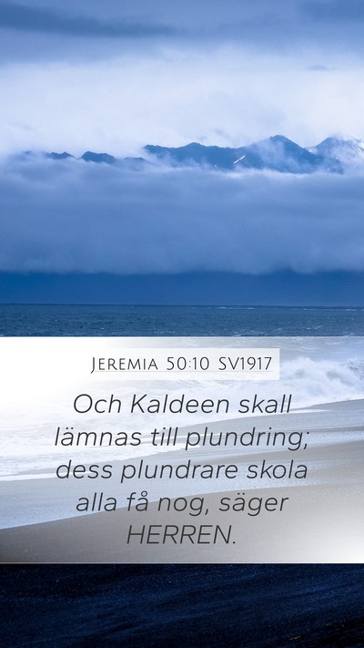 Jeremia 50:10 SV1917 Bible Verse Image