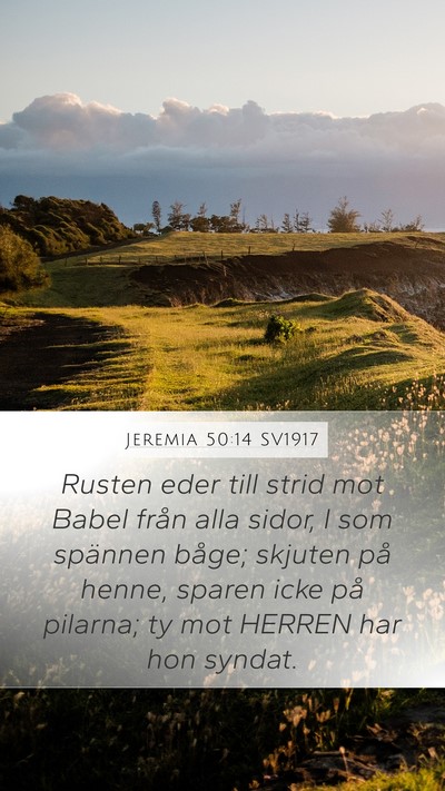 Jeremia 50:14 SV1917 Bible Verse Image