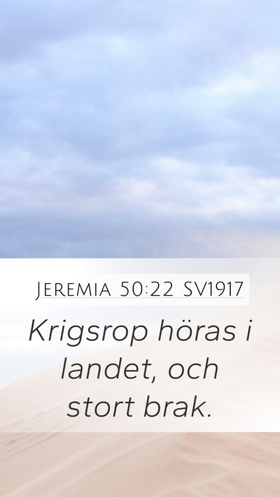 Jeremia 50:22 SV1917 Bible Verse Image