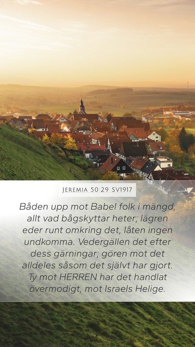 Jeremia 50:29 SV1917 Bible Verse Image