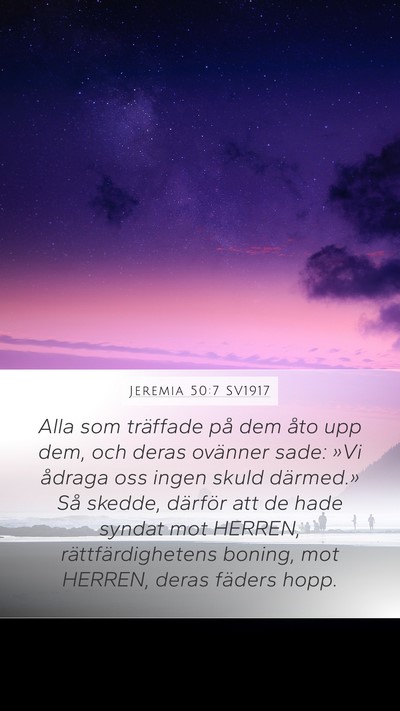 Jeremia 50:7 SV1917 Bible Verse Image