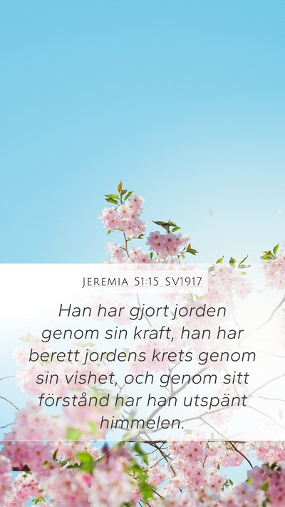 Jeremia 51:15 SV1917 Bible Verse Image