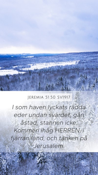 Jeremia 51:50 SV1917 Bible Verse Image