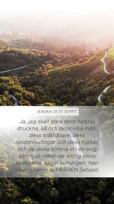 Jeremia 51:57 SV1917 Bible Verse Image