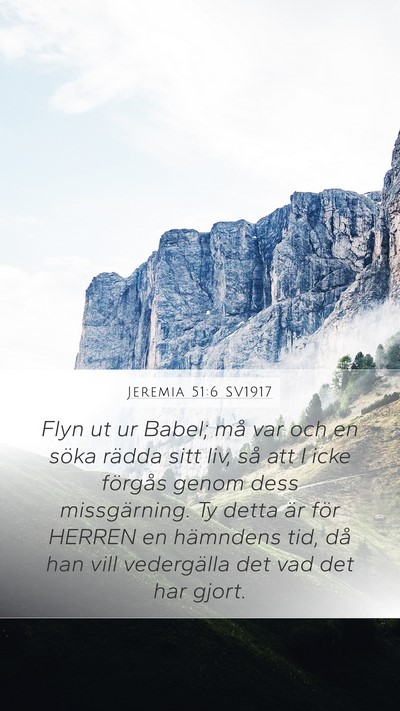 Jeremia 51:6 SV1917 Bible Verse Image