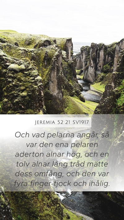 Jeremia 52:21 SV1917 Bible Verse Image