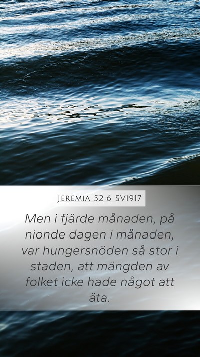 Jeremia 52:6 SV1917 Bible Verse Image