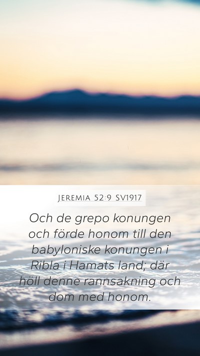 Jeremia 52:9 SV1917 Bible Verse Image