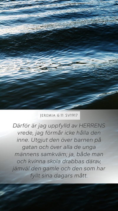 Jeremia 6:11 SV1917 Bible Verse Image