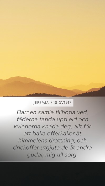 Jeremia 7:18 SV1917 Bible Verse Image