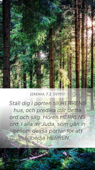 Jeremia 7:2 SV1917 Bible Verse Image