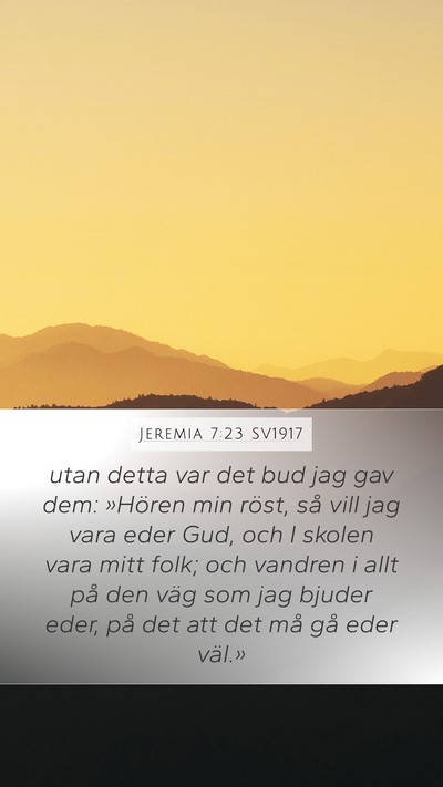 Jeremia 7:23 SV1917 Bible Verse Image