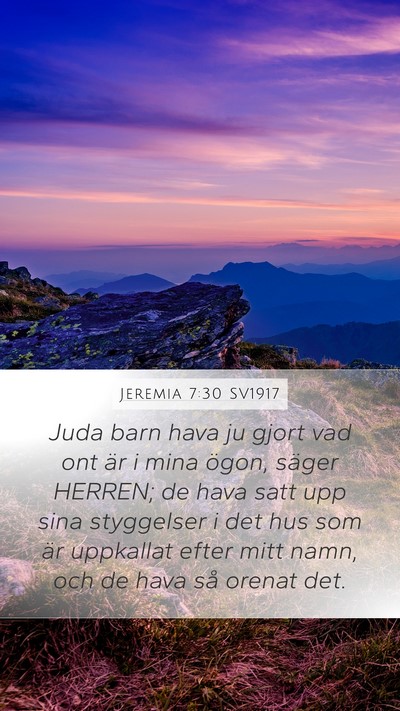 Jeremia 7:30 SV1917 Bible Verse Image