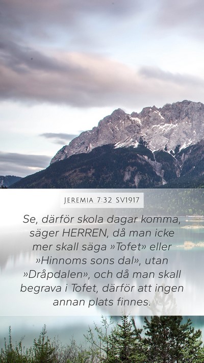 Jeremia 7:32 SV1917 Bible Verse Image