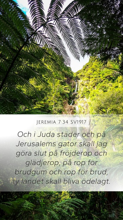 Jeremia 7:34 SV1917 Bible Verse Image