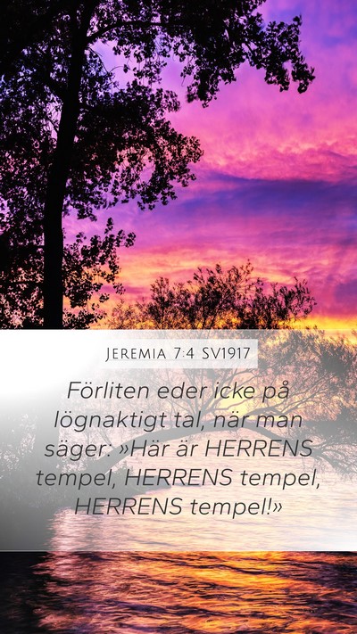 Jeremia 7:4 SV1917 Bible Verse Image