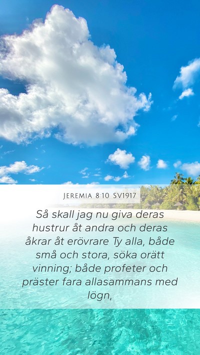 Jeremia 8:10 SV1917 Bible Verse Image