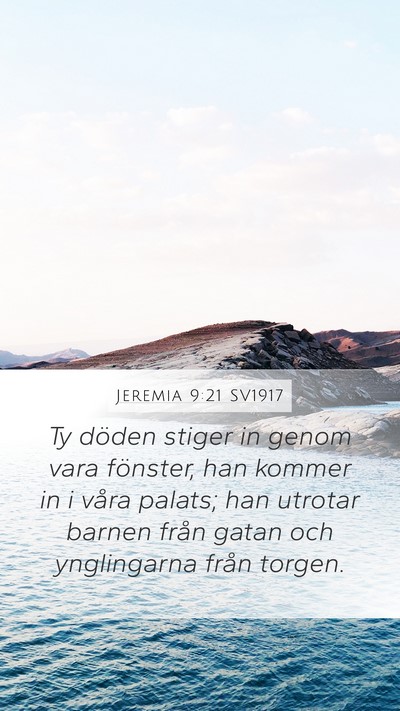 Jeremia 9:21 SV1917 Bible Verse Image