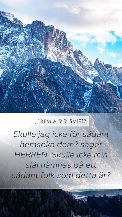 Jeremia 9:9 SV1917 Bible Verse Image