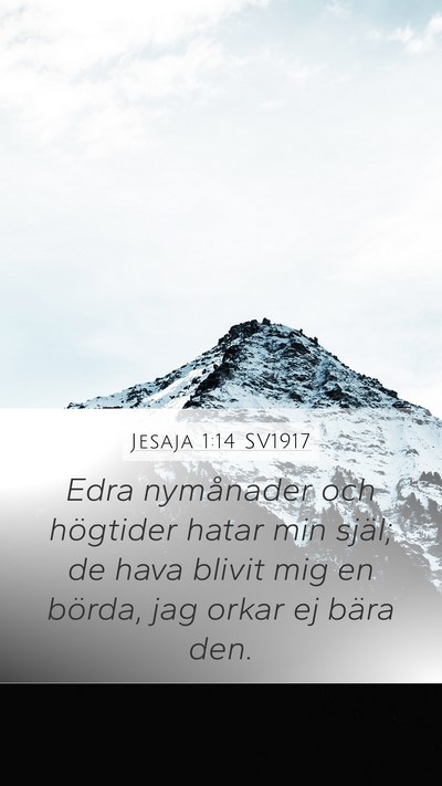 Jesaja 1:14 SV1917 Bible Verse Image