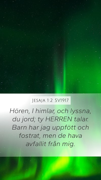 Jesaja 1:2 SV1917 Bible Verse Image