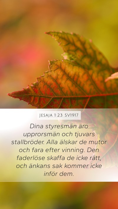 Jesaja 1:23 SV1917 Bible Verse Image
