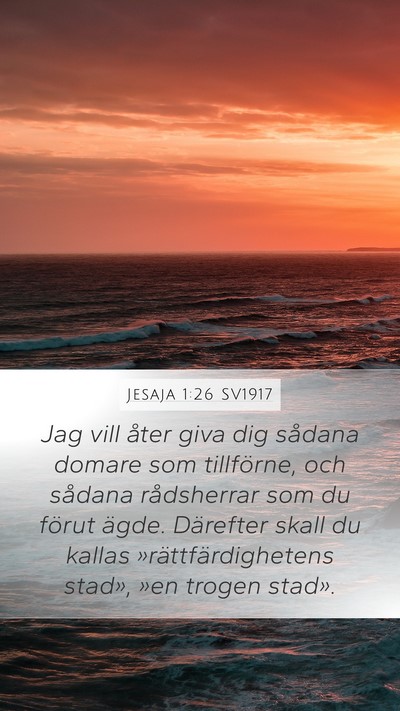 Jesaja 1:26 SV1917 Bible Verse Image