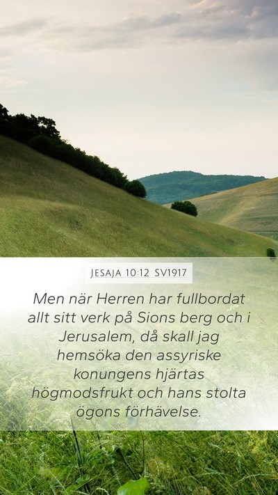 Jesaja 10:12 SV1917 Bible Verse Image