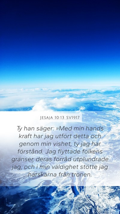 Jesaja 10:13 SV1917 Bible Verse Image
