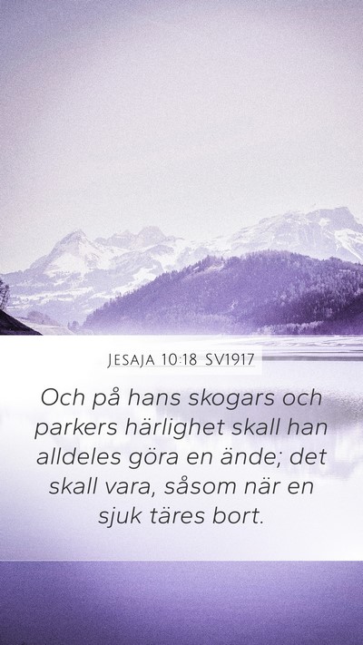 Jesaja 10:18 SV1917 Bible Verse Image