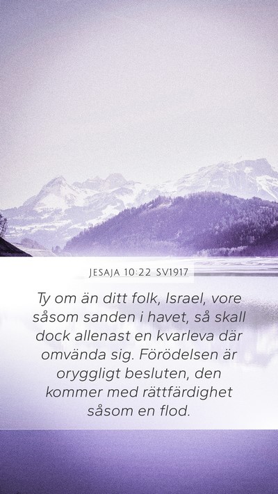 Jesaja 10:22 SV1917 Bible Verse Image