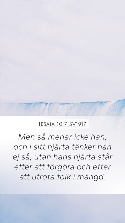 Jesaja 10:7 SV1917 Bible Verse Image