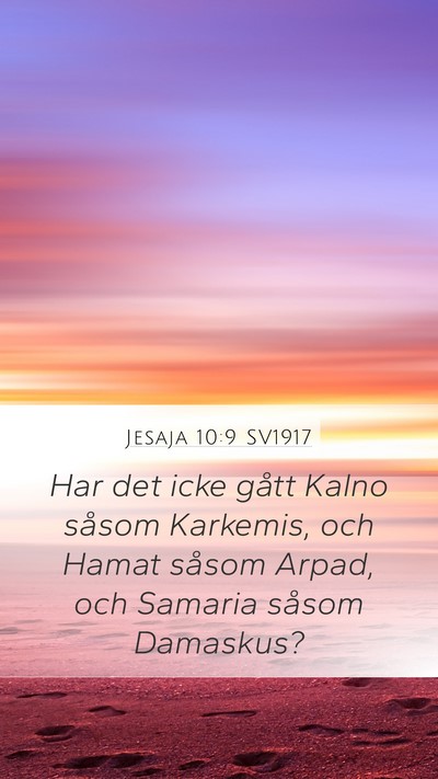 Jesaja 10:9 SV1917 Bible Verse Image