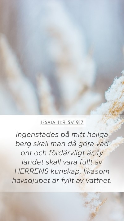 Jesaja 11:9 SV1917 Bible Verse Image
