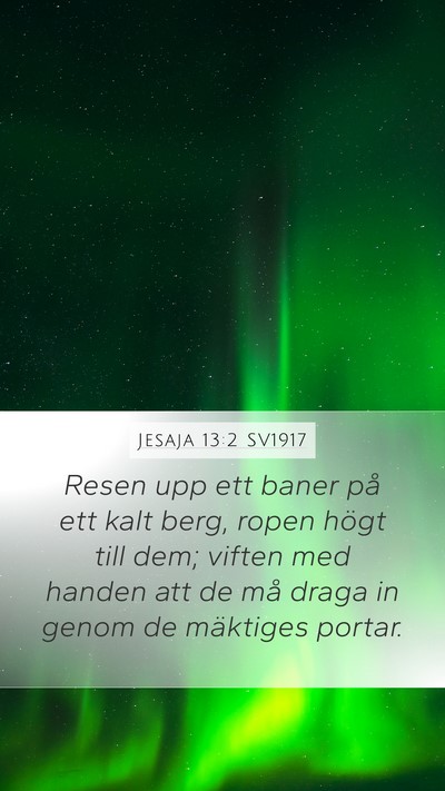 Jesaja 13:2 SV1917 Bible Verse Image