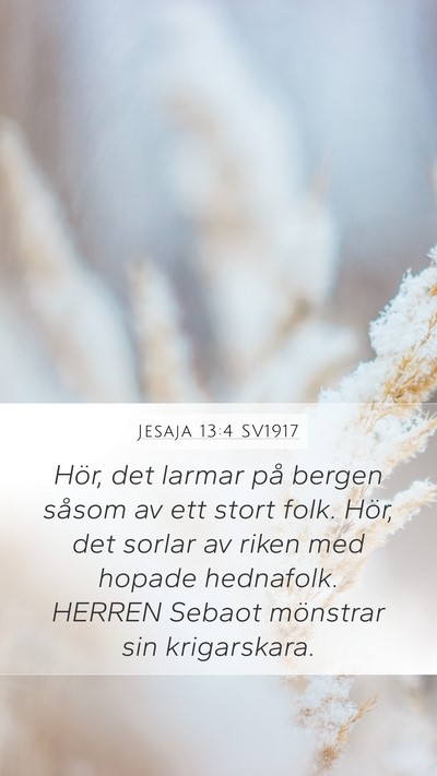 Jesaja 13:4 SV1917 Bible Verse Image