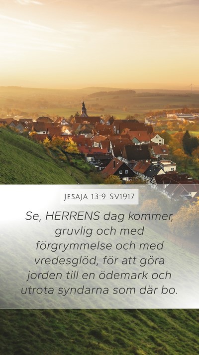 Jesaja 13:9 SV1917 Bible Verse Image