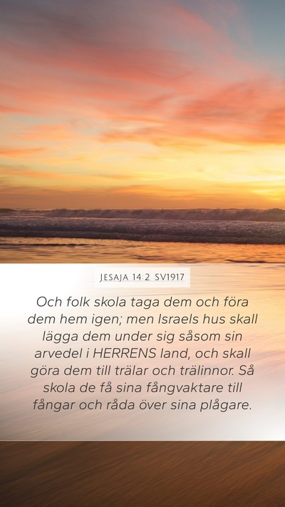 Jesaja 14:2 SV1917 Bible Verse Image