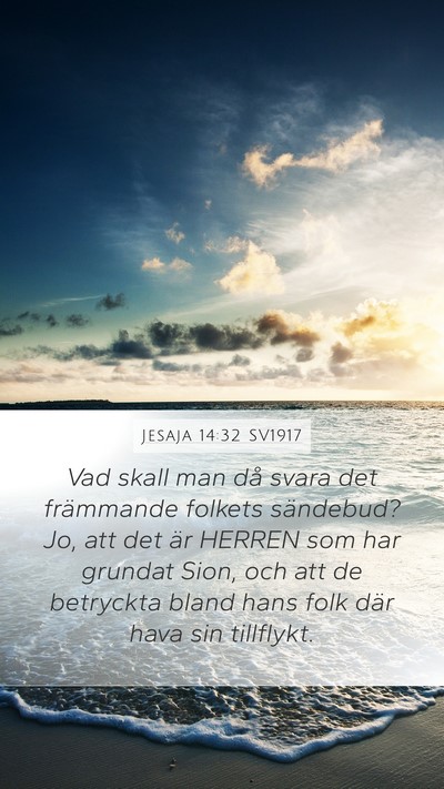 Jesaja 14:32 SV1917 Bible Verse Image