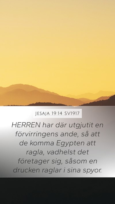 Jesaja 19:14 SV1917 Bible Verse Image