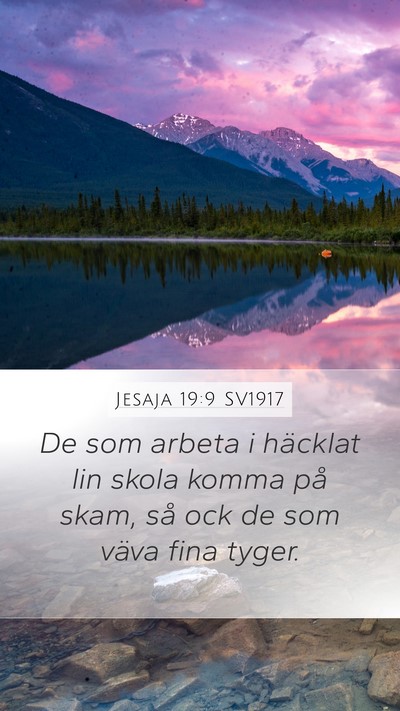Jesaja 19:9 SV1917 Bible Verse Image