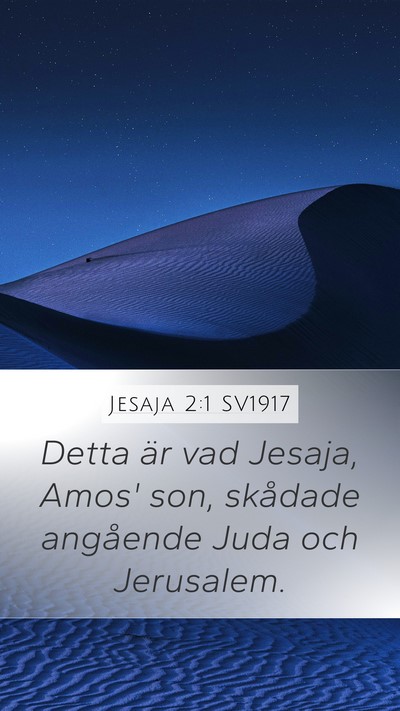 Jesaja 2:1 SV1917 Bible Verse Image
