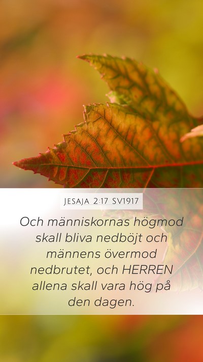 Jesaja 2:17 SV1917 Bible Verse Image
